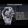 71fx3v14sEL._AC_SX679_ FORSINING Reloj de pulsera automático impermeable con pulsera de acero inoxidable para hombre.