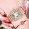 D_NQ_NP_2X_832222-CBT75912214903_04202 Reloj de Mujer Cuadrado Con Diamantes de Imitación